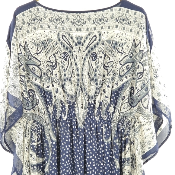 Speed Control NY navy blue and white long flowing dress 1X - Picture 5 of 16